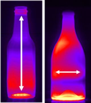 Figure 2: Infrared images measuring both vertical as well as lateral glass distribution