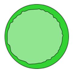 Fig. 3. Most of the bottles produced, have a (horizontal) glass distribution as shown