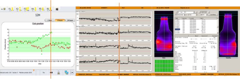 Figure 3: Bad gob loading results in distorted bottles