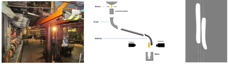 Figure 7: With the Gob Assist, images of the gob are made from the moment it leaves the deflector until the moment it has fallen completely into the blank mould