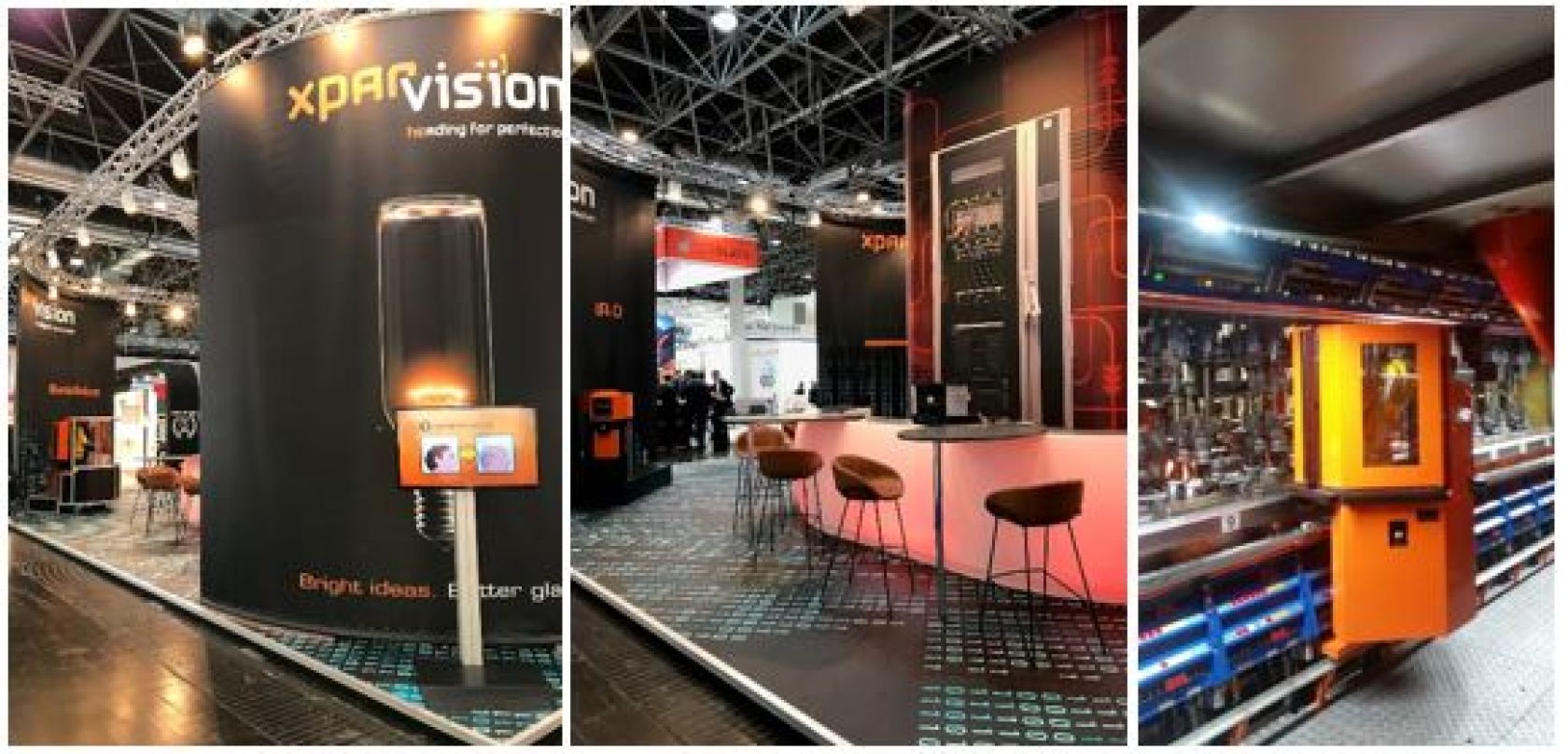XPAR Vision booth at Glasstec 2018 and BlankRobot in operation