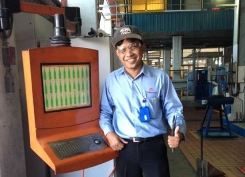 Mr. Somporn shows his satisfaction